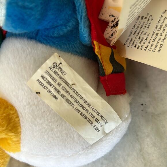Disney Parks Mexican Donald Duck Beanbag Plush NWT Vintage World Showcase - Picture 7 of 8